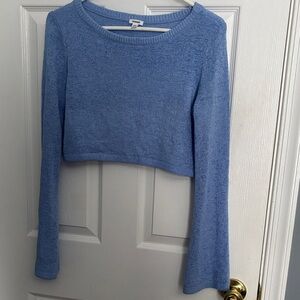 Garage Light Blue Cropped Sweater